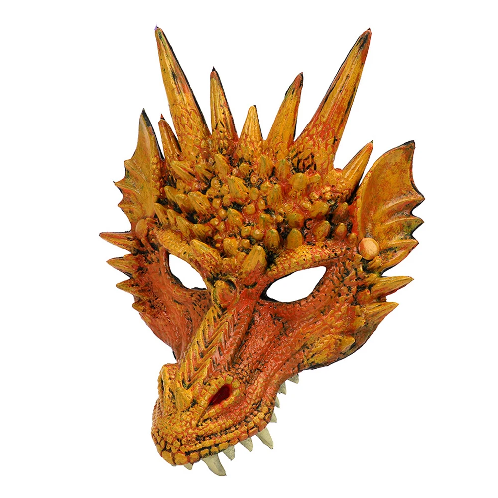 Цвет: желтый Mardi Gras 3D ПУ вспененный животное китайский дракон Рождественский костюм косплей маска для мужчин женщин карнавала Марди Гра Вечерние - Цвет: Цвет: желтый