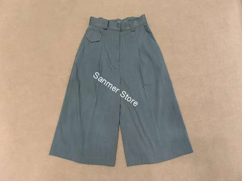 

Women Solid Color Blazer or Knee-Length Pants Single Button Loose Pockets Coat Office Lady Suit Set