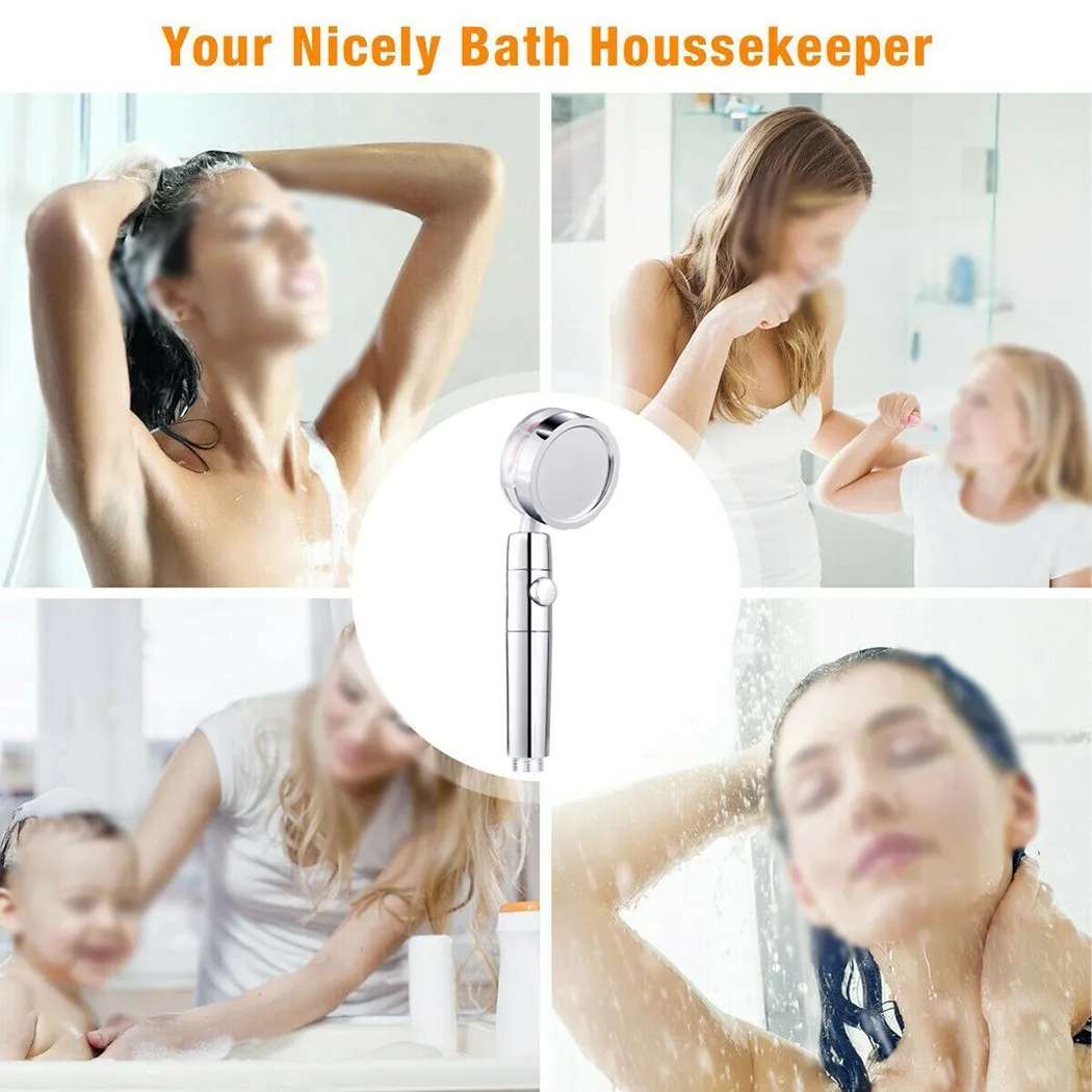 

360 Rotated Shower Head High Pressure Small Outlet Holes Water Saving Spray