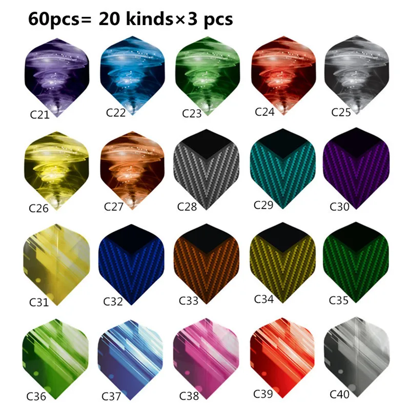 

Steel Tip Dart Leaf Competition Grade PET Dart Feather PVC Dart Wing Free Collocation Soft Tip Dart Tail Dart Leaf 18 Pieces