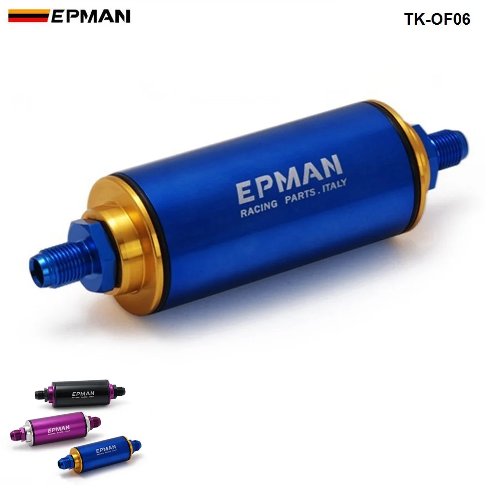 Топливный фильтр AN6 Blue Racing Ready встроенный топливный с 100 микронными элементами в