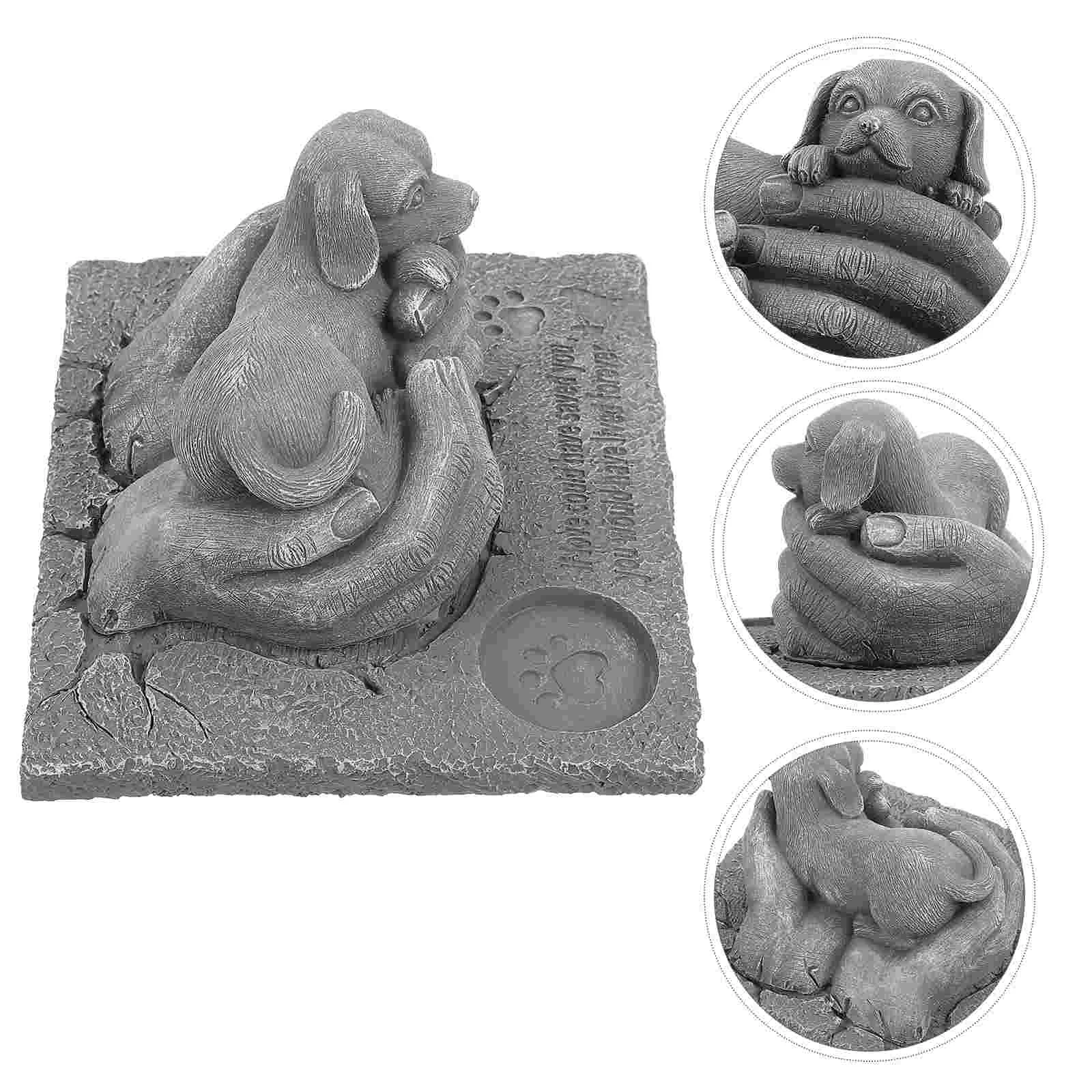 

1pc Pet Mourning Memorial Adornment Resin Craft Pet Mourning Candleholder Decor