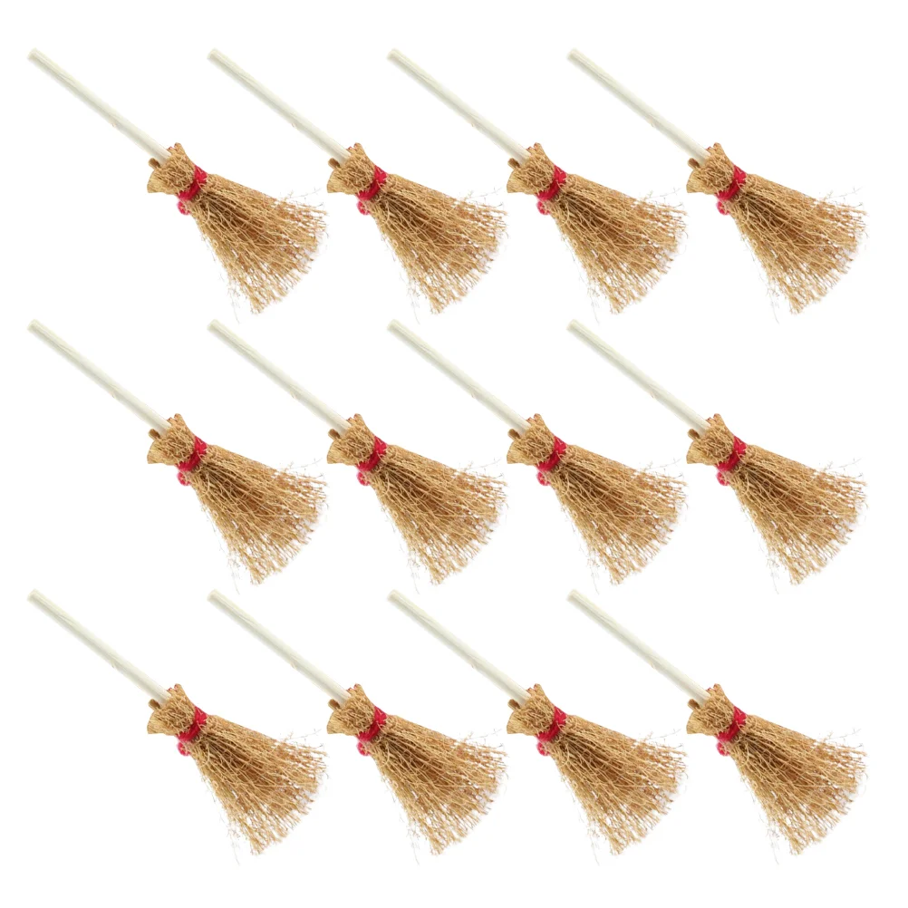 

25pcs Broom Decor Mini Witch Broom Wood Broom Props