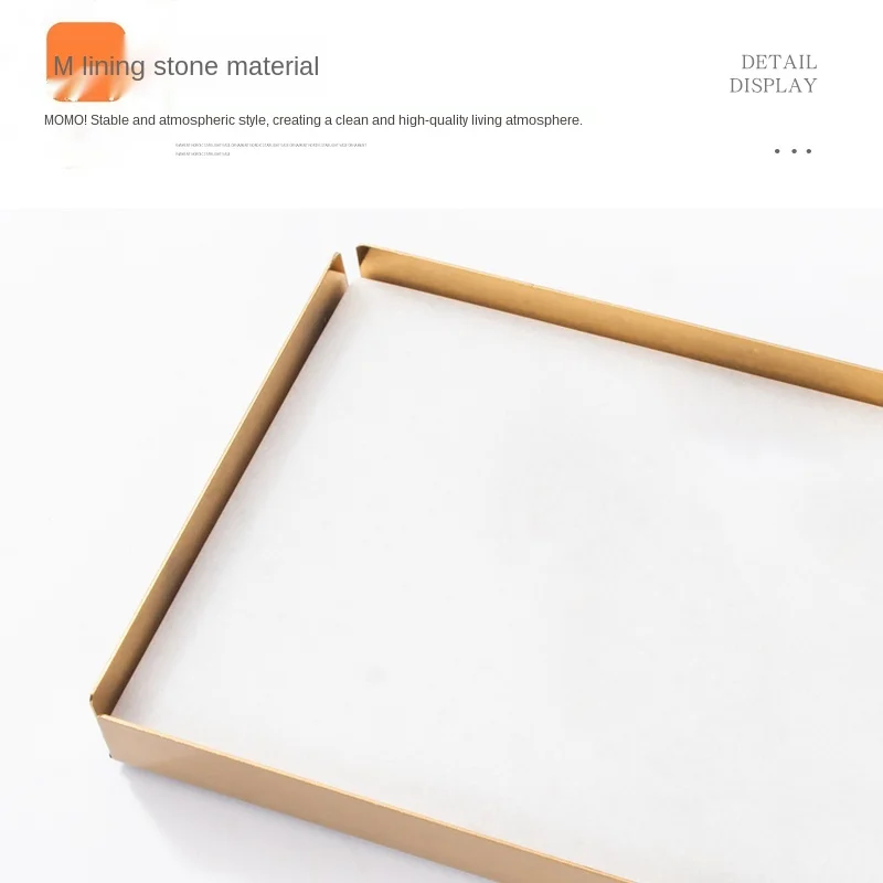 

Rzone Mild Luxury Marble Rectangular Tray Storage Plate Home Ornament Model Room Soft Decoration Ornaments