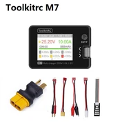 toolkitrc m7 200w 10a dc balance charger discharger for 1 6s lipo battery with with voltage servo checker esc tester receiver