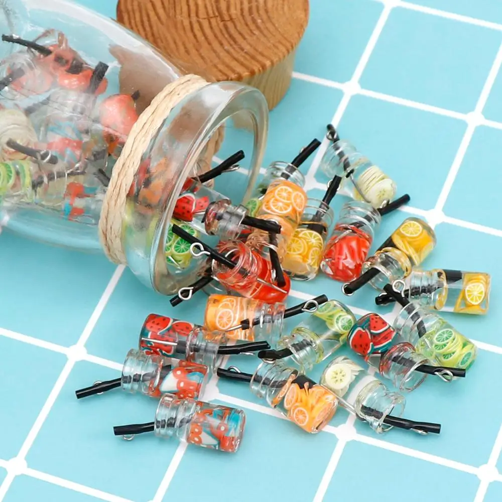 20 шт. Разноцветные серьги подвески в виде фруктов молока чая|Шармы| |