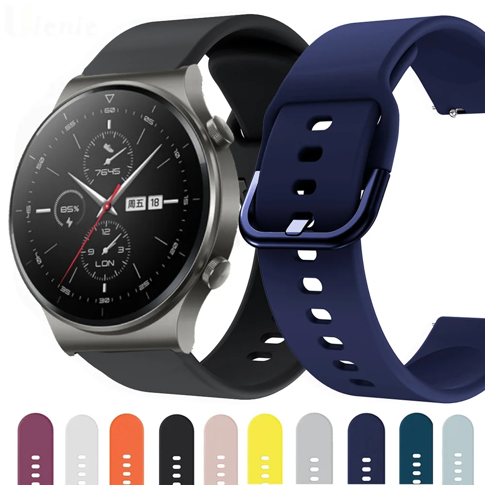 

For Huawei Watch GT 2 Pro Strap Smart Watch Silicone Watchband For Huawei GT 2E 2 46mm ремешок 22mm Bracelet Replace Wristband