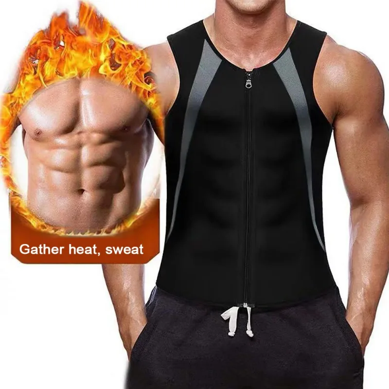 

Male Vest Waist Trainer Vest Corset Advanced Weightless Neoprene Body Shaper For Men Slimming Sauna Workout Tank Shirt For Gym