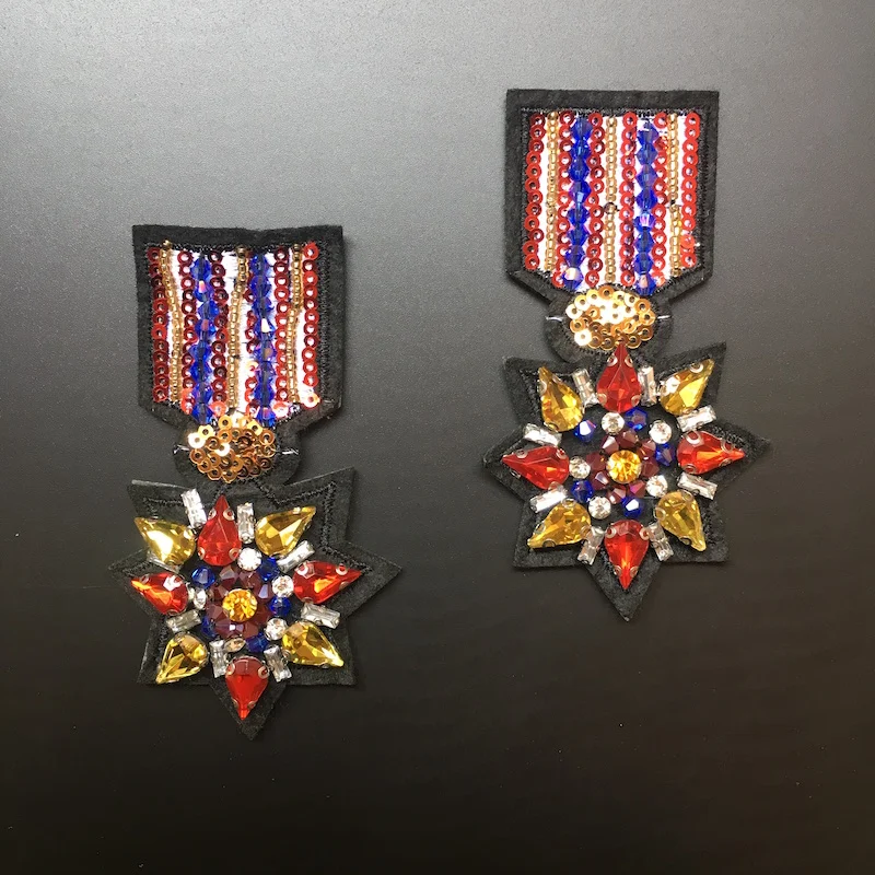 1 шт. сделай сам ручная работа строительный узл на плече с блестками расшитая