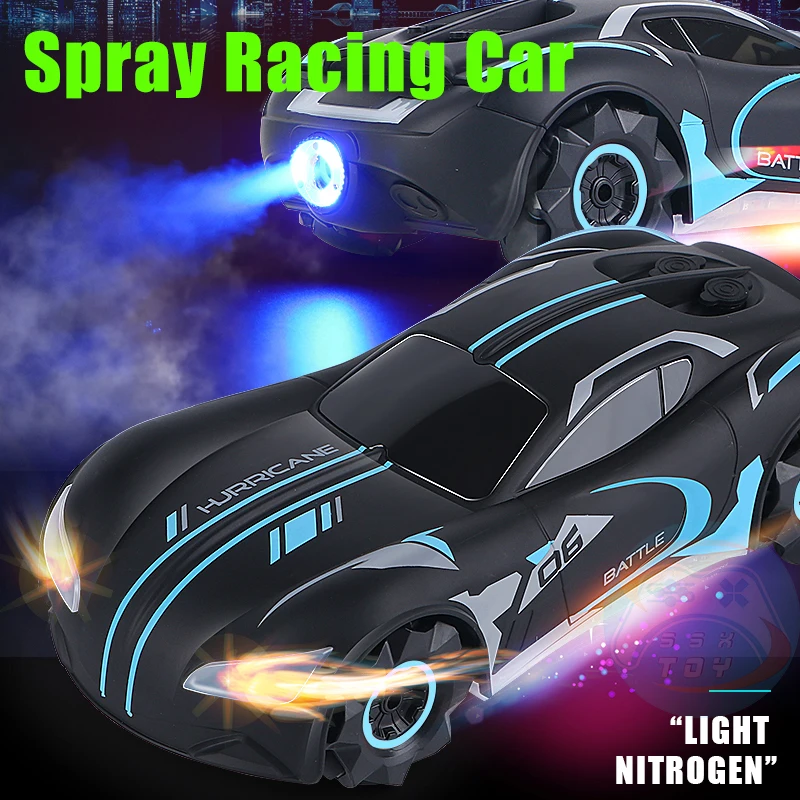 

2.4G Anti Gravity Wall Climbing Rc Car Light And Music 360 Rotating Stunt Rc Spray Car Toys For Children Drive Spray Drift Car