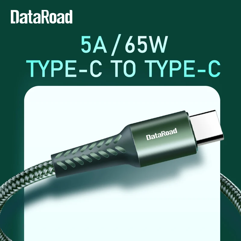 Кабель DataRoad USB Type C для Huawei P40 Pro Plus usbc Data 3 0 Quick Charge 65 Вт 5A быстрое зарядное