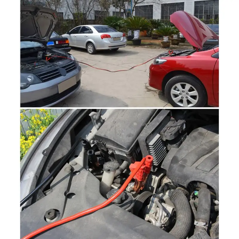 Новые сверхмощные 500А 2 м Автомобильные Аккумуляторные кабели Джампер кабель для