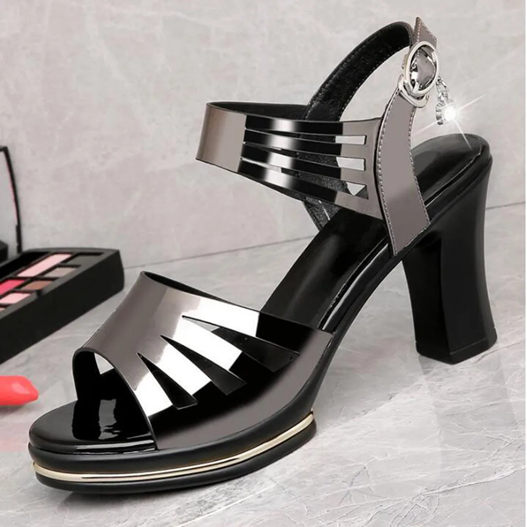 Женские блестящие сандалии с блестками элегантные летние повседневные туфли