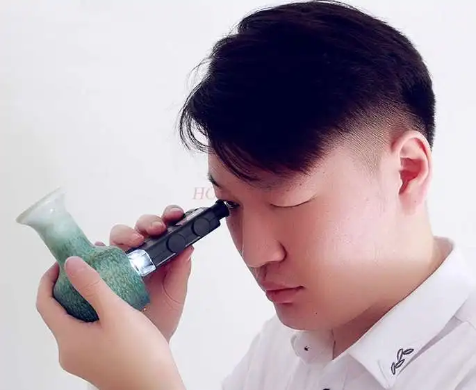 Увеличительное стекло 100 раз микроскоп портативный ручной прозрачный со