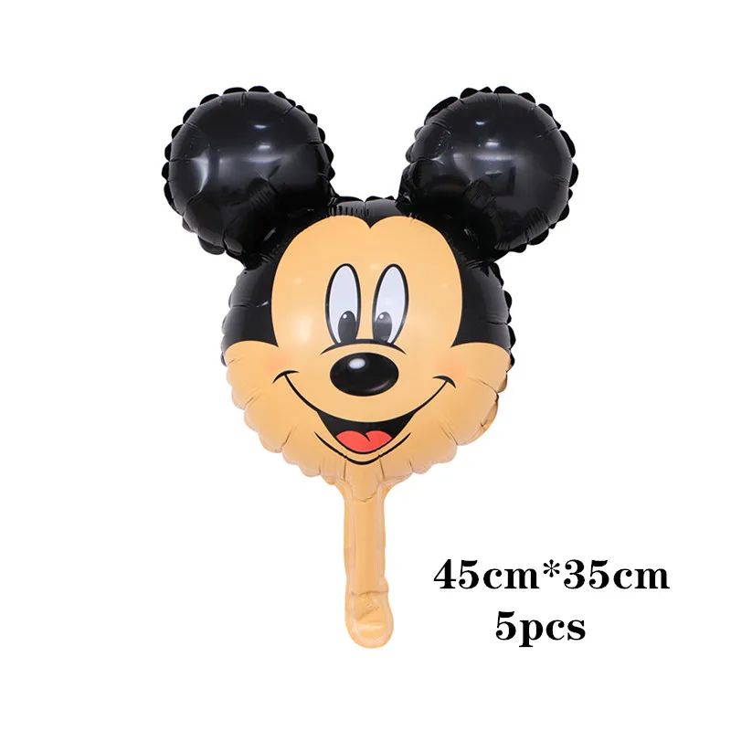 5pcs mini Mickey 1 шт. 116*64 см большая подставка Микки и Минни Маус Фольга воздушные шары, Классические игрушки надувной воздушный шар с гелием на день рождения воздушные шары вечерние поставки - Цвет: 5pcs mini Mickey