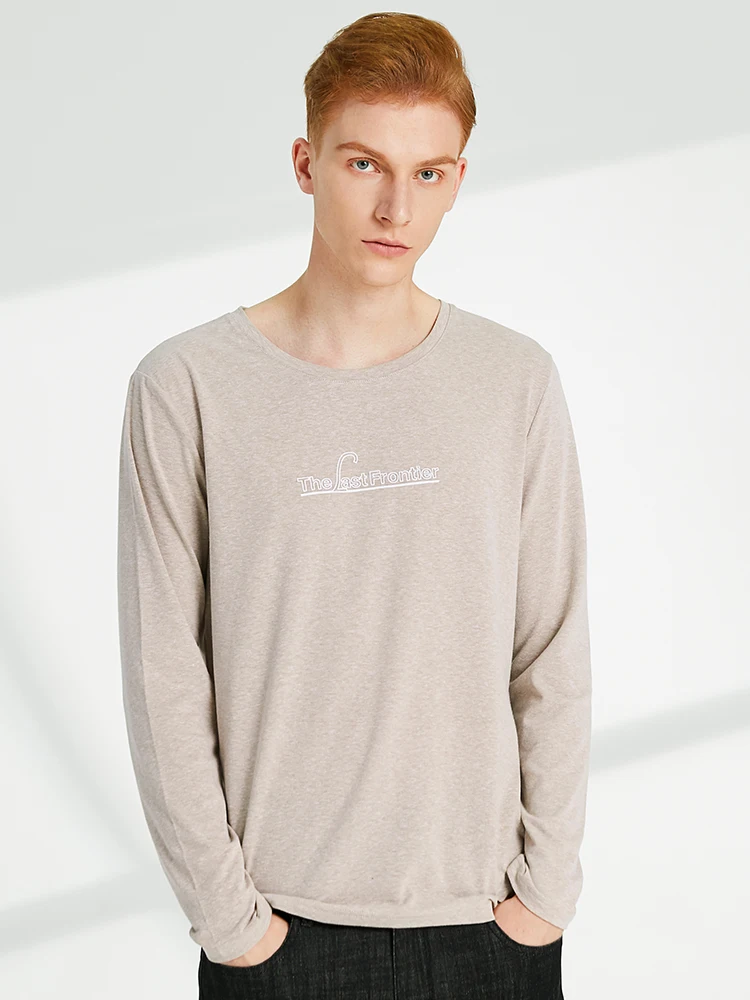 Пионерский лагерь простая футболка с длинным рукавом Мужская одежда осенняя