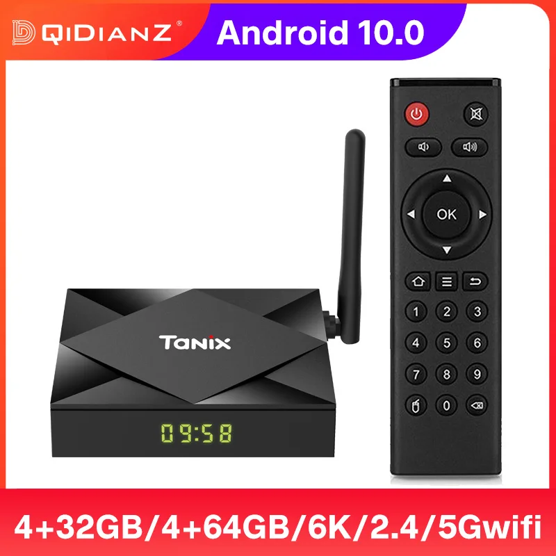 

Smart TV Box Android 10 Tanix TX6S 4GB 32GB/64GB 8K x 4K 1080P Media Player H616 Quad Core CPU TX 6S Android 10.0 Set Top Box