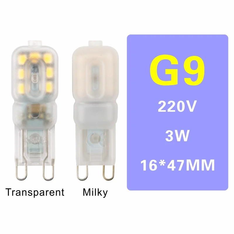 G9 3W 220V G4 G9 светодиодный светильник 3 Вт 5 Вт Мини светодиодный светильник SMD2835 AC 220 В DC 12 В прожектор люстра высокое качество освещение заменить галогенные лампы - Испускаемый цвет: G9 3W 220V