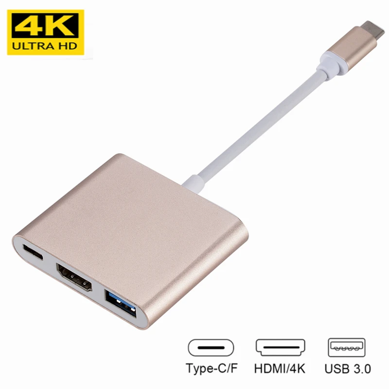 KEBIDU 4K Usb c HDMI совместимый тип USB 3 1 конвертер адаптер Type в совместимый/USB 0/Type C кабель