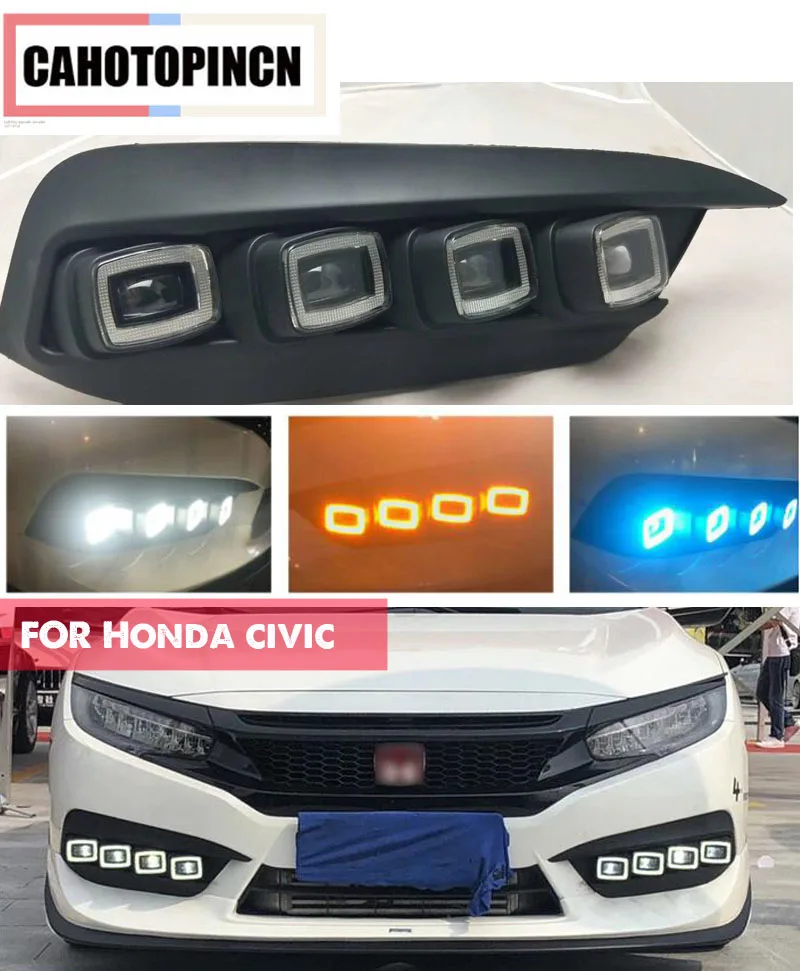 Новейший дизайн функция пропускания желтого сигнала 12 В автомобильные DRL