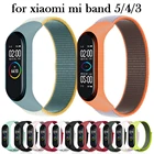 Ремешок нейлоновый для Xiaomi MI Band 5, спортивный дышащий сменный Браслет для смарт-часов MI Band 4 3, Аксессуары для браслета