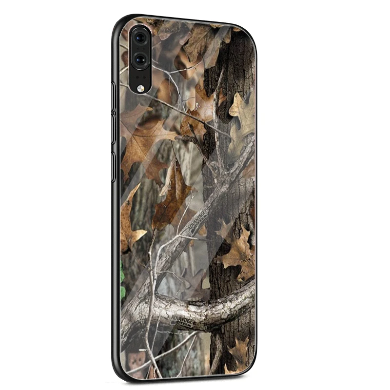 TPU стеклянный чехол для телефона huawei mate Honor 8X9 10 7A 20 P30 P20 P10 Lite Pro P Smart Cover Realtree зёленая