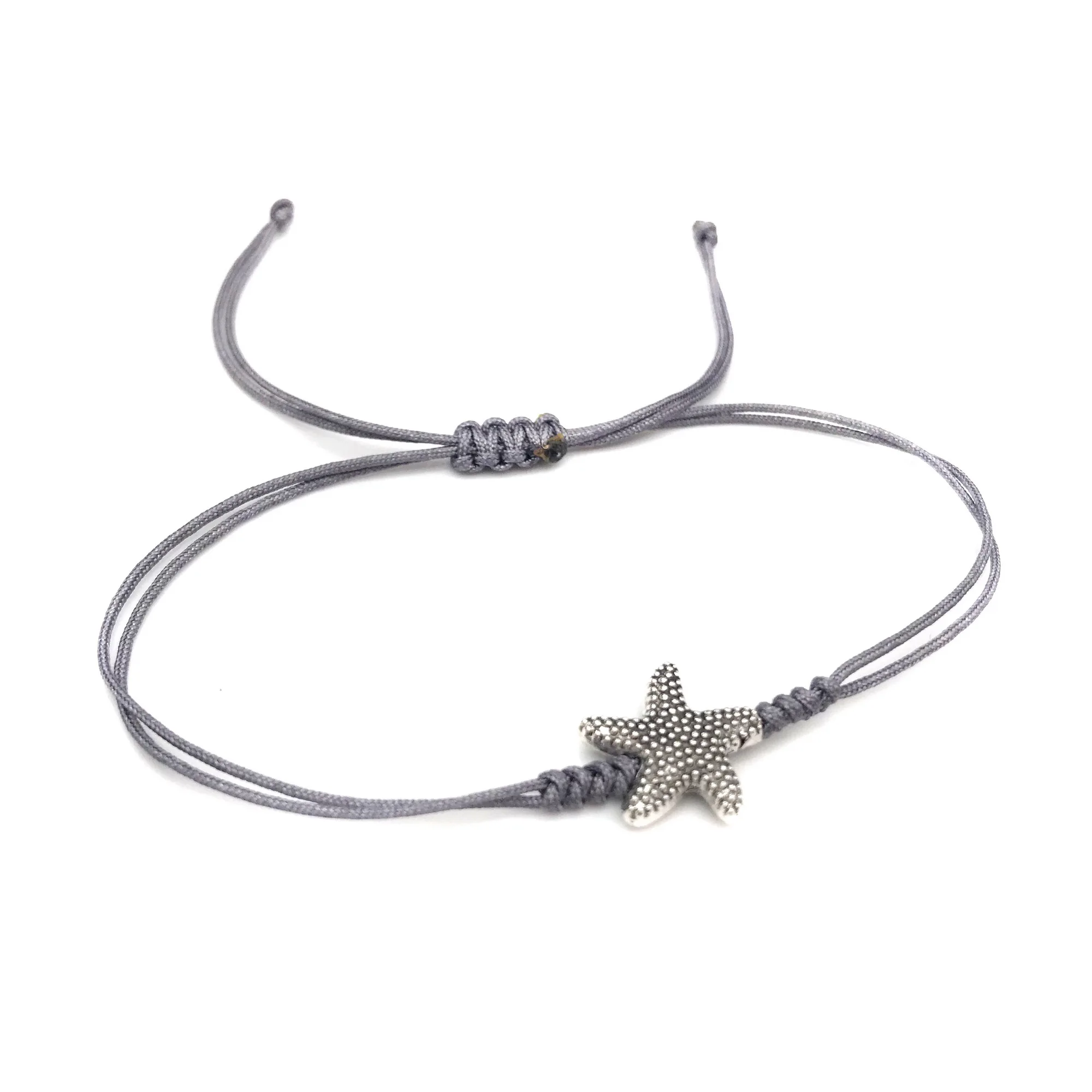 Плетеный Регулируемый браслет с подвеской в виде морской звезды для женщин и