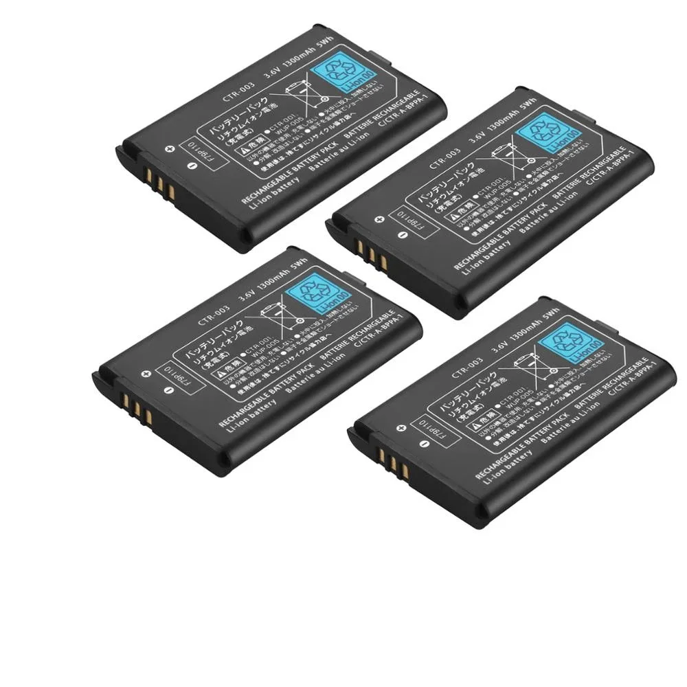

4pcs 1300mAh CTR-003 battery pack For Nintendo Switch Pro Wireless Controller 2DS XL, 3DS, CTR-001, JAN-001, MIN-CTR-001