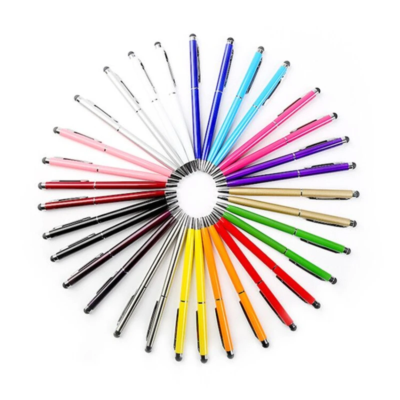 Новая разноцветная металлическая шариковая ручка стилус рекламная подарочная