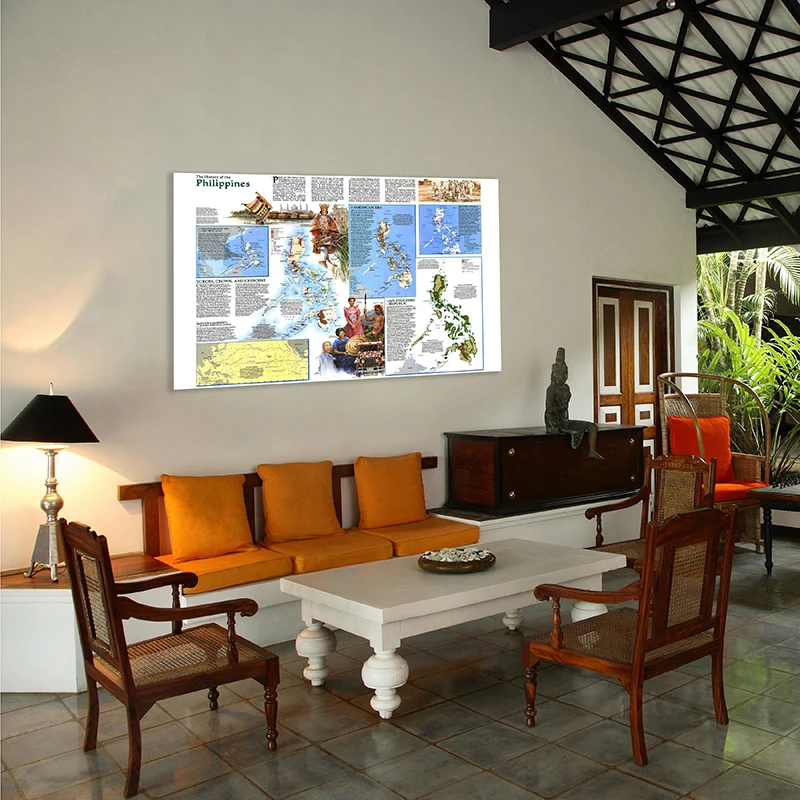 

Карта мира на 1986 год, Нетканая, 150x100 см, настенный художественный плакат дюйма, в стиле ретро