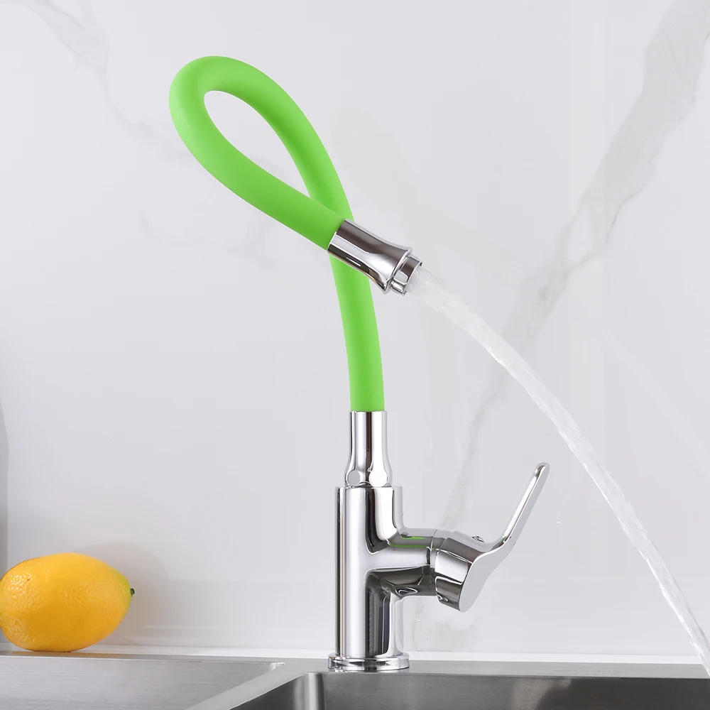 Haliaeetus кухонный кран трехцветный силиконовый поворотный Смеситель в любом