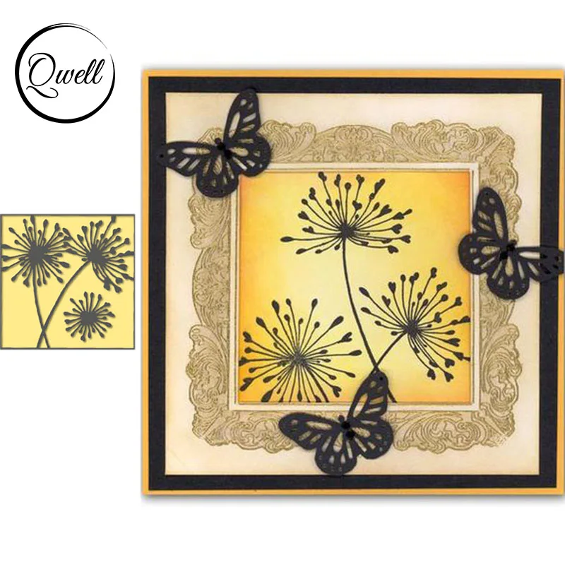 Металлические режущие штампы QWELL для скрапбукинга и создания карт тиснение