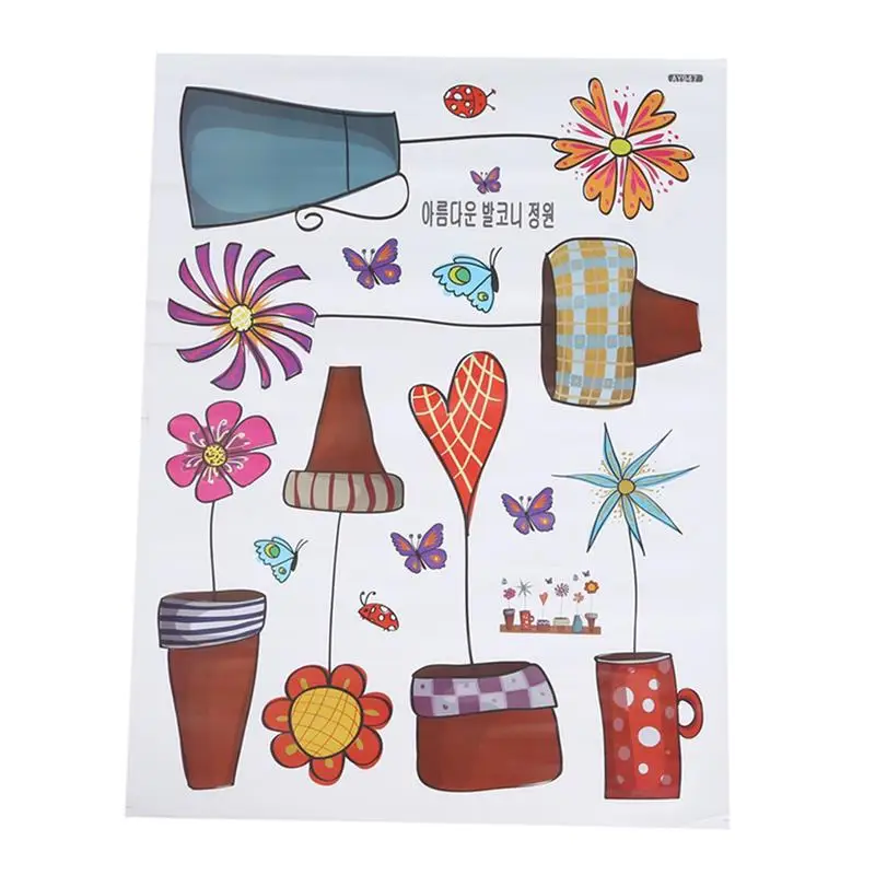 

Flower Butterfly Stickers Decal Window Glass Wall Decor
