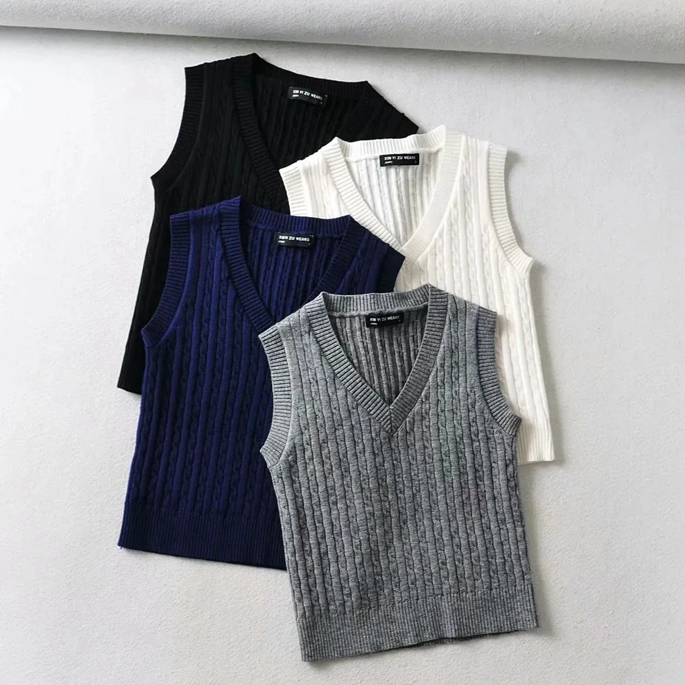 

knit vest winter tops for women 2020 fall winter