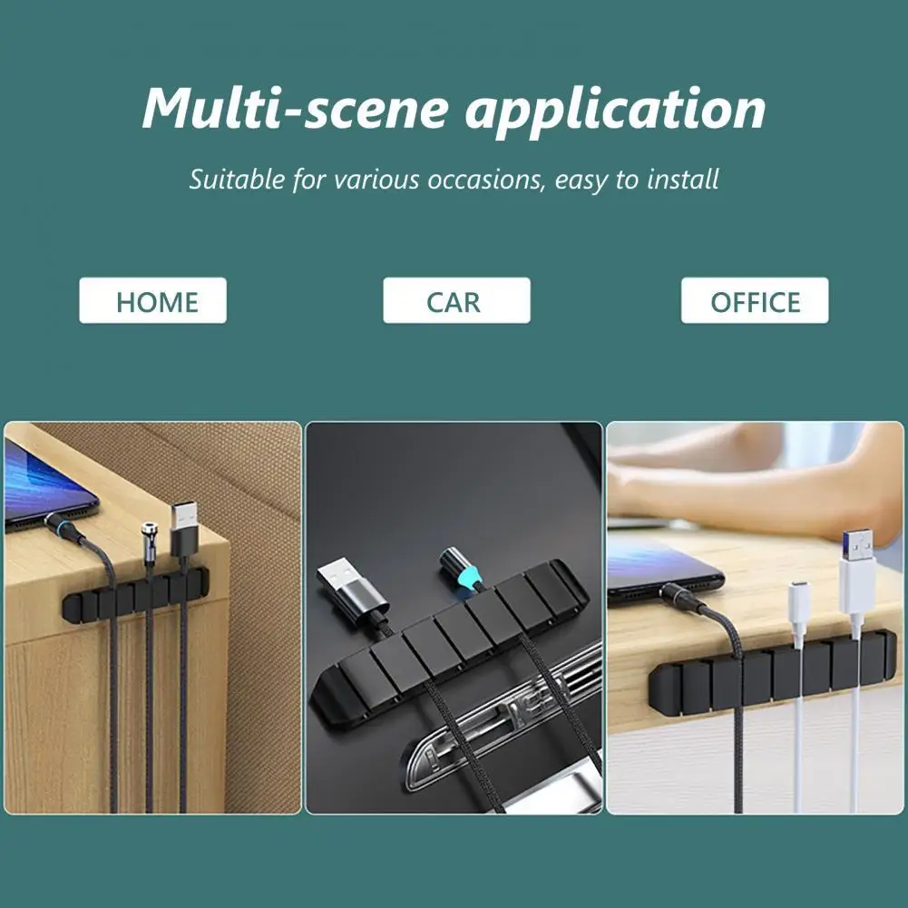 

Wear Resistant Solid Color 1/2/4/6/8 Holes Space Saving Wire Holder for Office