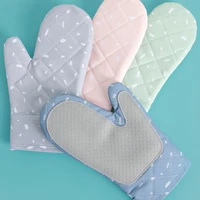one pair of oven gloves with silicone surface heat resistant gloves for microwave kitchen accessories