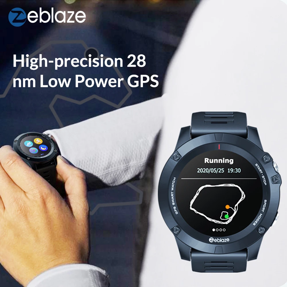 Оригинальные Zeblaze VIBE 3 GPS умные часы GLONASS Heart Rate IP67 водонепроницаемые спортивные с