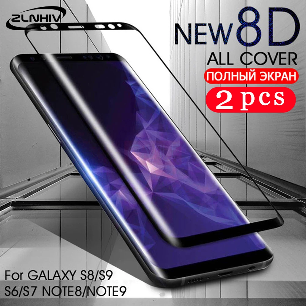 2 шт. полное покрытие для samsung galaxy s10 s9 s8 plus s7 edge note 8 9 10 pro Закаленное стекло Защитная