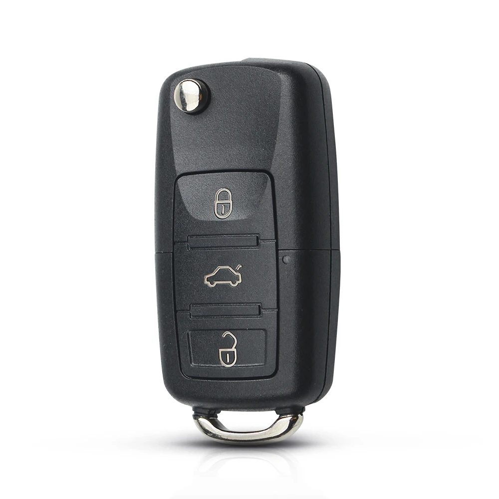 KEYYOU откидной складной 3 кнопки дистанционный ключ-брелок от машины для VW Volkswagen Beetle Polo Passat Skoda 1J0 959 753 AH 434Mhz с ID48