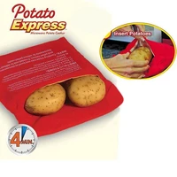 microwave baking potatoes bag easy to cook steam pocket quick fast baked potatoes rice pocket washable cooker bag