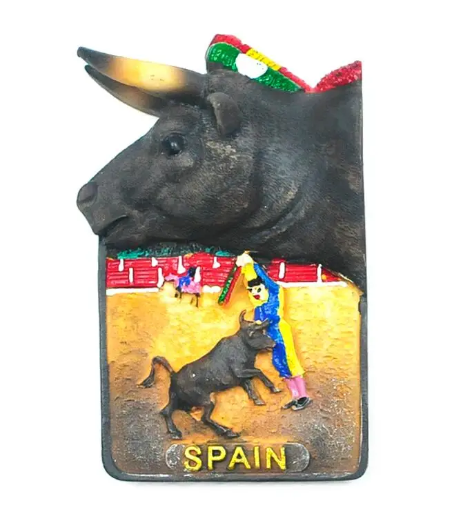 Ручная роспись Испания Pamplona коррида 3D магнит на холодильник туристические сувениры магнитные наклейки подарок - Цвет: 016
