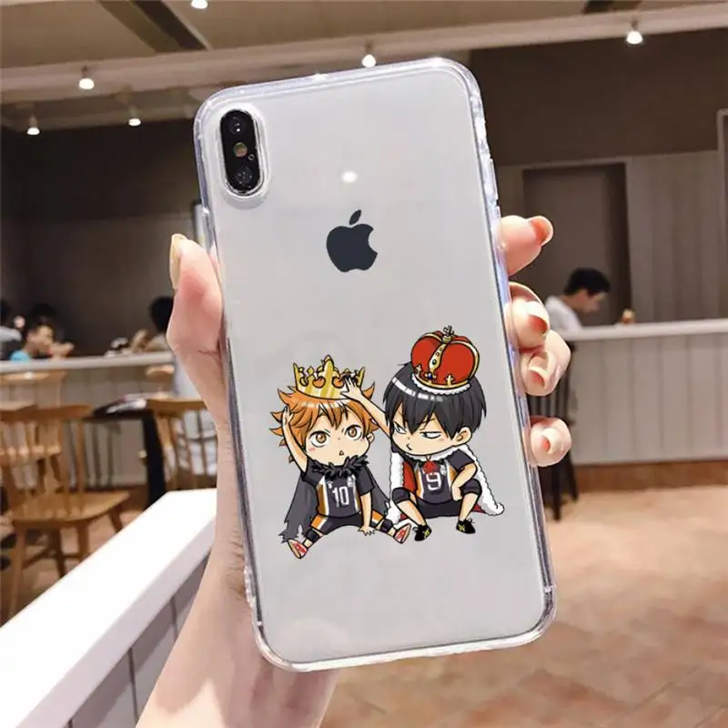 

Haikyuu Hinata attacks Anime Phone Case For iphone 12 11 8 7 6s 6 5 5s 5c se plus mini x xs xr pro max Transparent soft