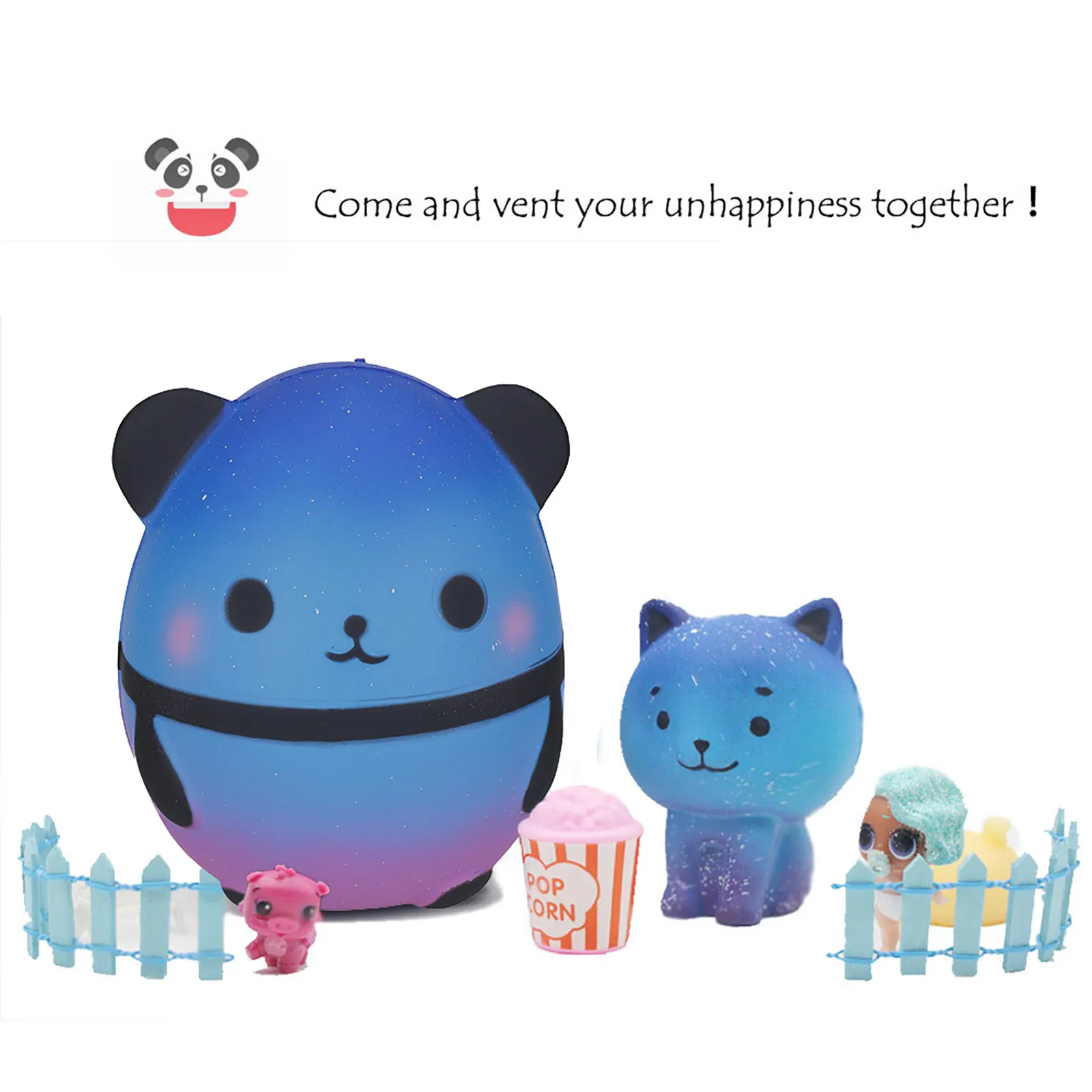 

Interesting Children Companion Jumbo Galaxy Cute Kitten Squishies Slow Rising Kids Toys Doll Stress Relief Toy Funny Appease