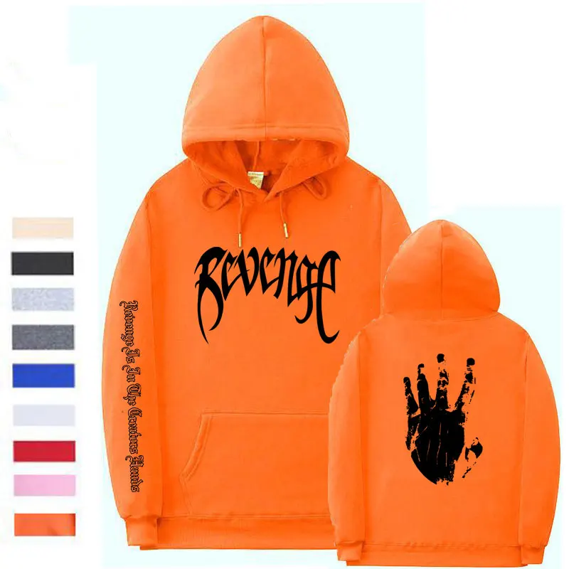 Xxxtentacion Revenge винтовые манжеты на резинке толстовки для мужчин/женщин уличная Rapper хип хоп свитер с капюшоном