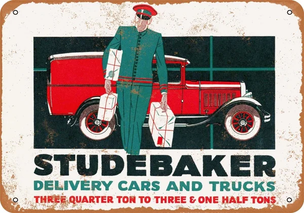 

Metal Sign 1929 Studebaker Delivery Cars and Trucks Vintage Look Re