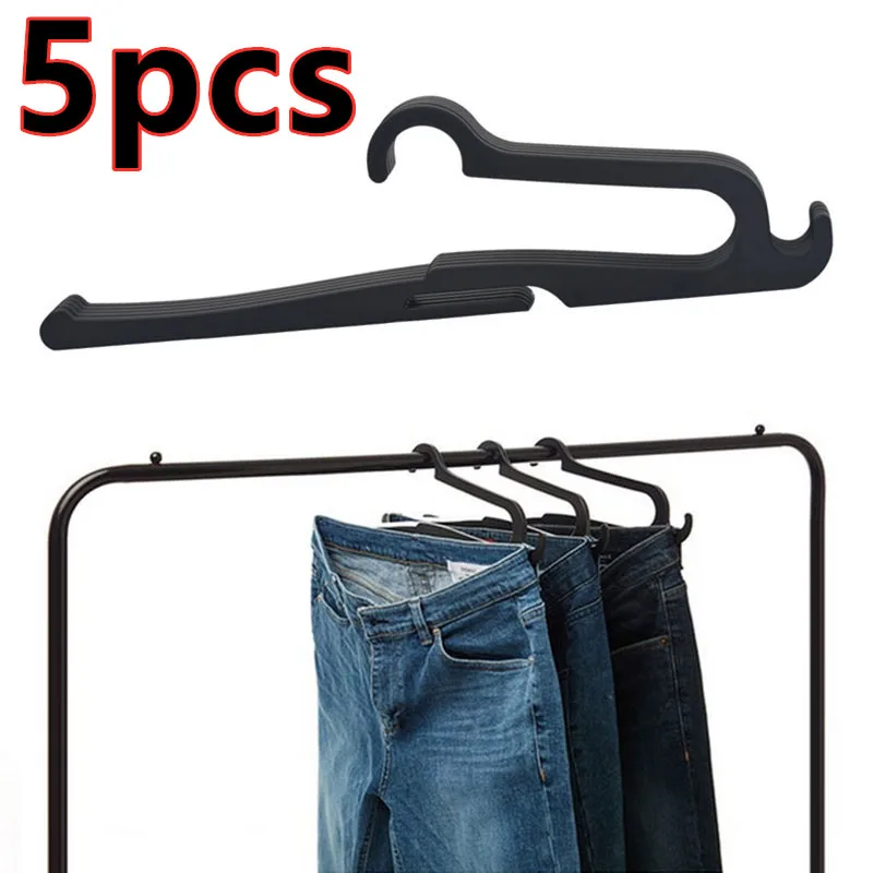 

Hangers 5PCS Closet Organizers Space Saving Hurdle Hangers Racks Pants Rack Home Storage Hangers Wardrobe Storage Tools