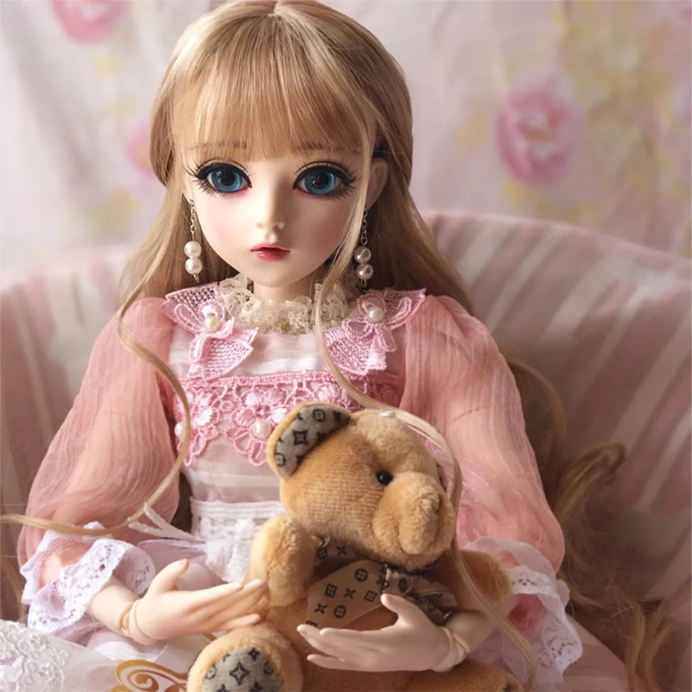 BJD кукла 1/3 Reborn куклы с макияжем 60 см кружевное платье Набор игрушка мягкая