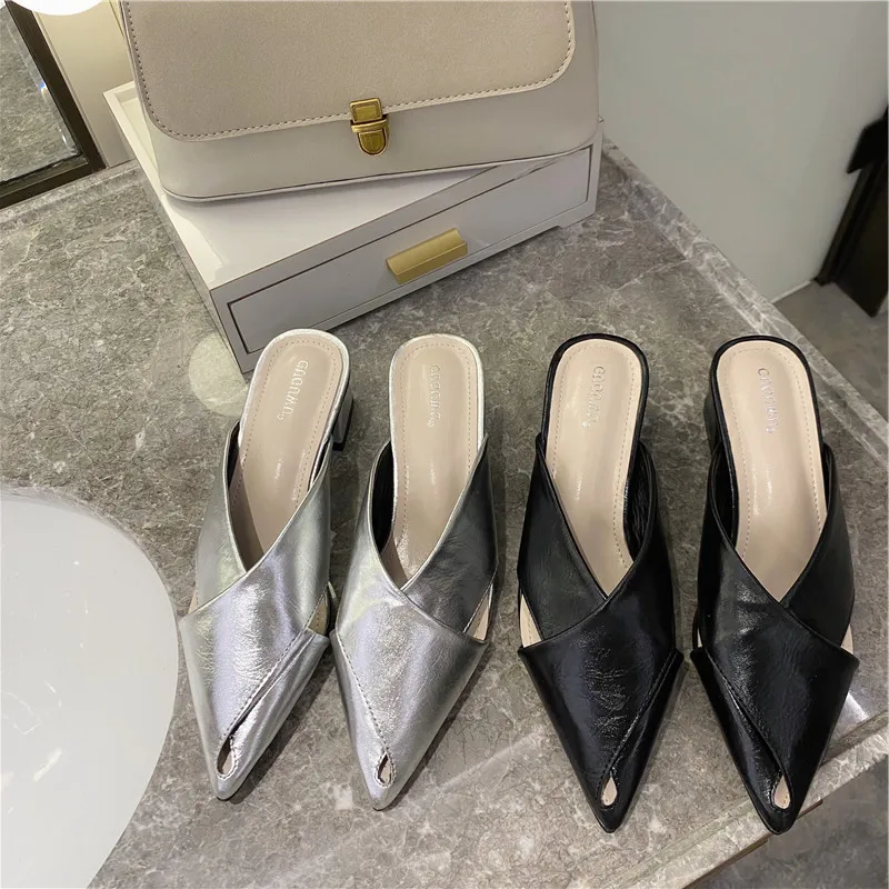 2020 г. летние женские шлепанцы роскошные дизайнерские кожаные туфли без задника