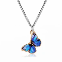 butterfly necklace female personality simple pendant couple clavicle chain