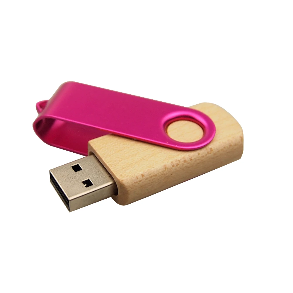 Деревянный вращающийся USB + флип бокс флэш накопитель 64 ГБ 32 16 4 Гб карта памяти